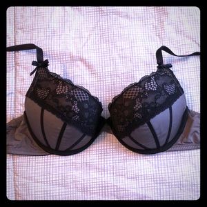 H&M grey and black bra